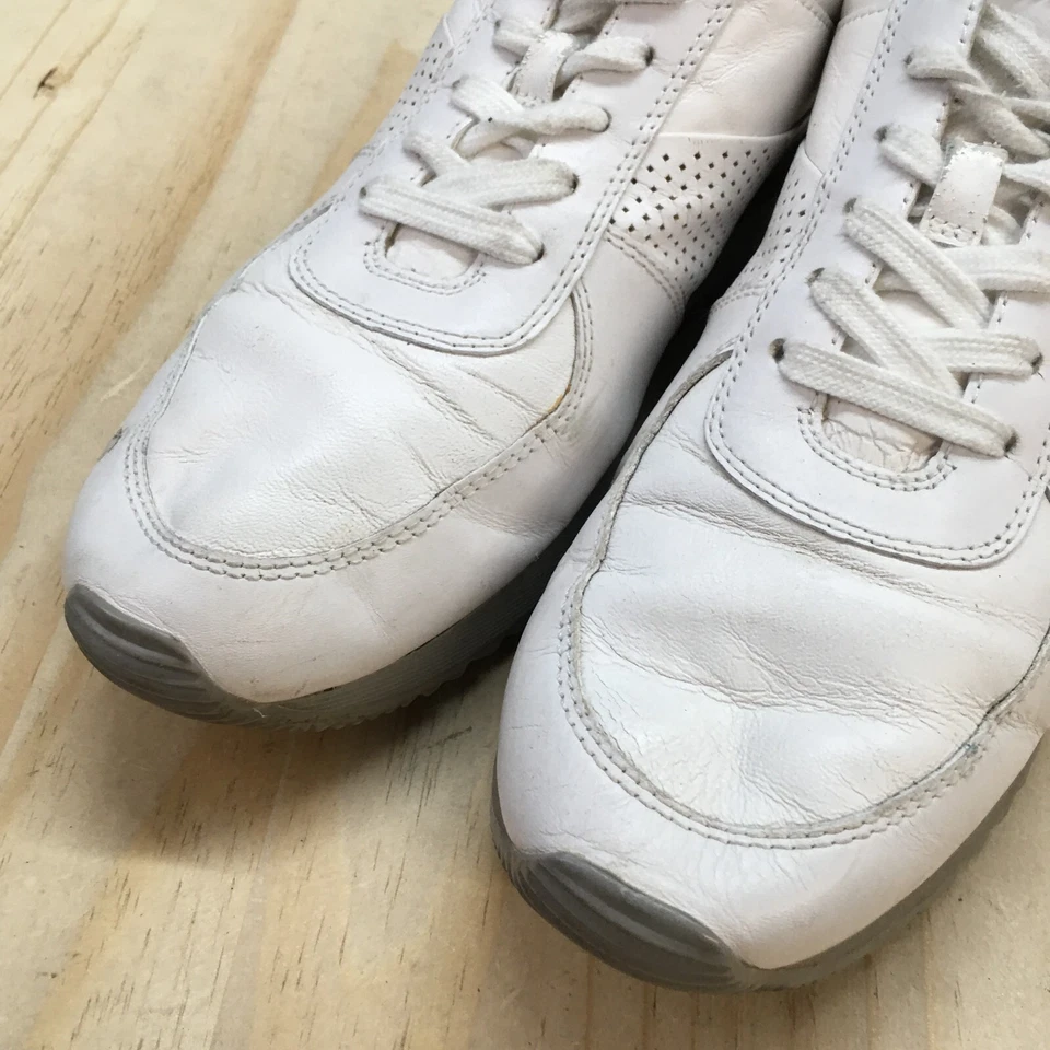 Tênis Michael Kors Feminino 10 M Couro Branco com Cadarço Parte Superior Baixa HL16A - Imagem 4 de 4