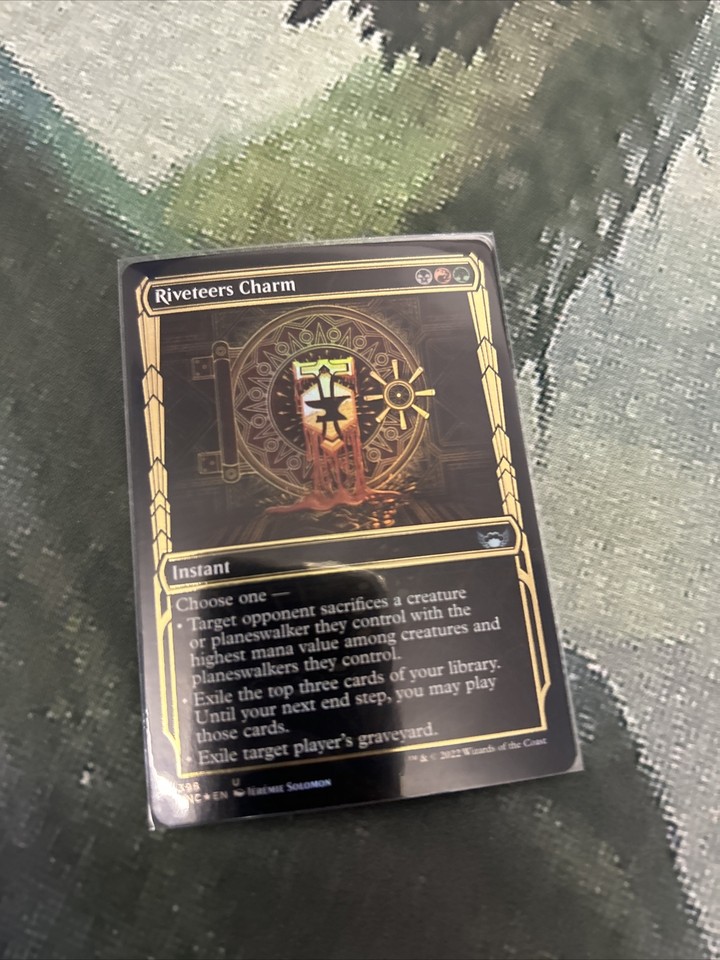 MTG Riveteers Charm (Gilded Foil 396) Streets of New Capenna (SNC