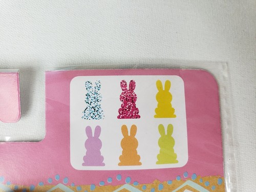 5 Packs of BUNNY Crafting Shapes ~ 6 Bunnies / pack (2 Glitter Bunnies) - Easter - Picture 4 of 4