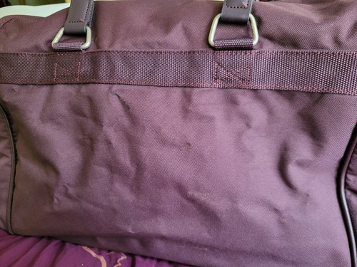 Vintage American Tourister Maroon Duffle Bag Travel Bag W /Strap 22” x 14”x8" - Picture 17 of 22