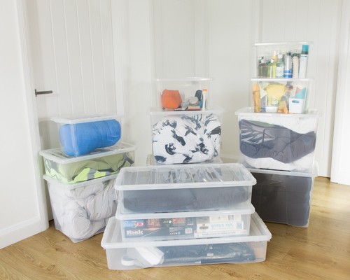 24L/25L/36L/37L/45L/62L/92L/110L Plastic Storage Boxes With Lids Moving House - Picture 7 of 17