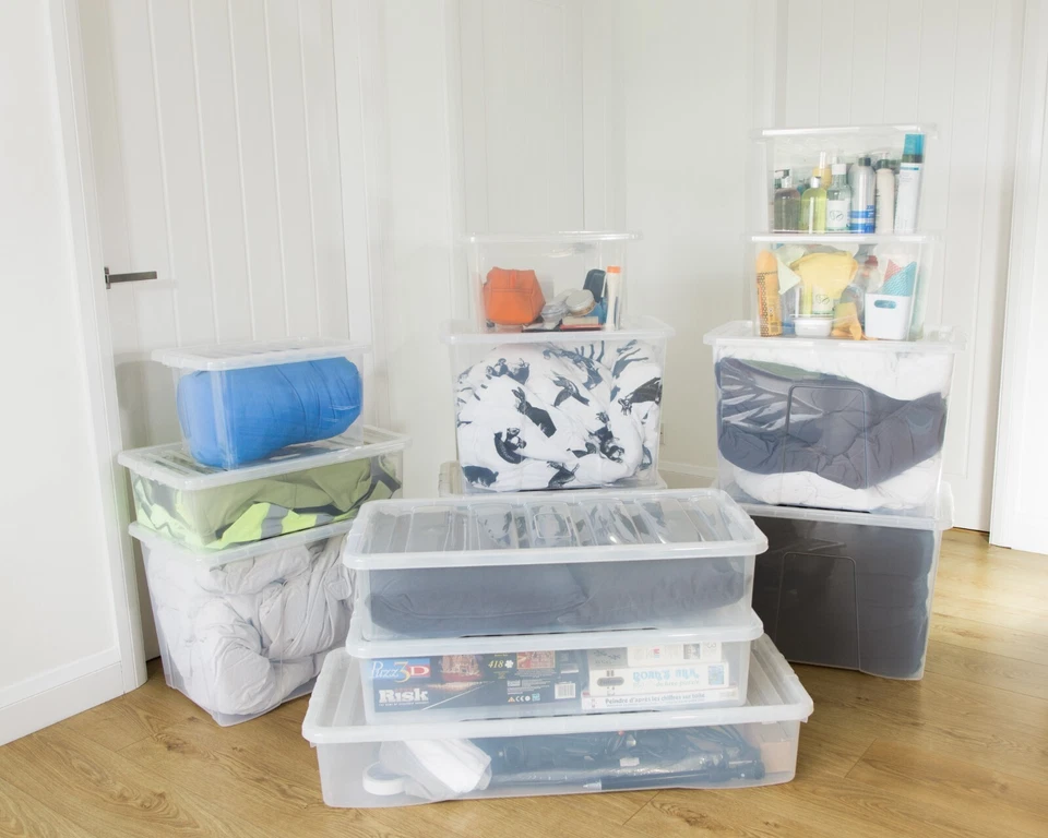 (24L/25L/36L/37L/45L/62L/92L/110L) Plastic Stackable Storage Boxes with Lids - Image 4 of 4