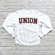 Vintage 90s Union Logo Crew Neck Sweatshirt Size S Made in USA Reverse Weave