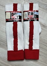 Vintage 90s Team DA Baseball 2 in 1 Stirrup Socks Red White Size 8-10 NOS New
