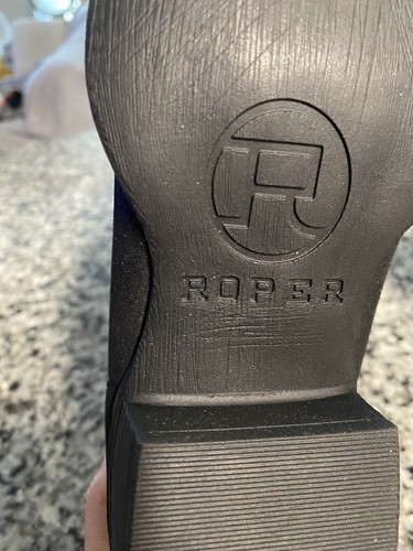 Roper Riley Scroll bestickt Snip Toe Cowboy Booties Damen 7,5 schwarz Stiefel - Bild 10 von 23