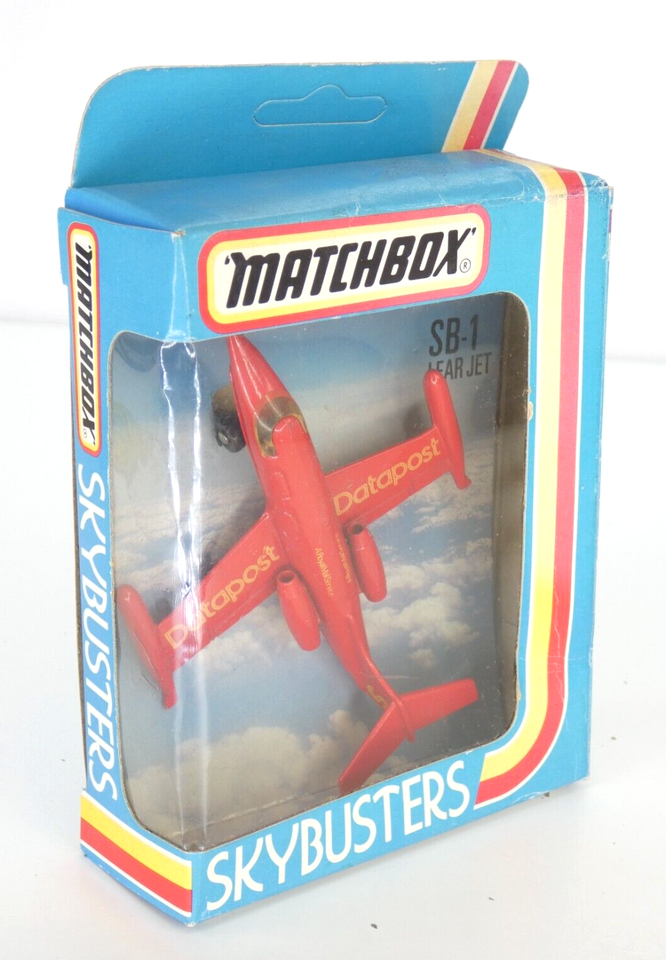 Matchbox SB1 LEAR JET Datapost Toy Plane Box Skybusters Collectible