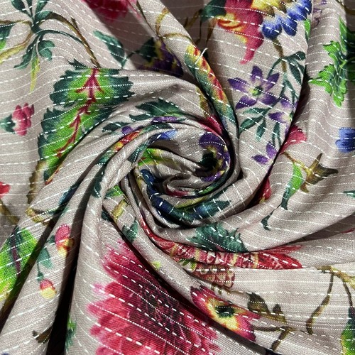 Material de tela de algodón Kantha Batik cortina ciega material de vestido artesanal 44" metros - Imagen 16 de 28