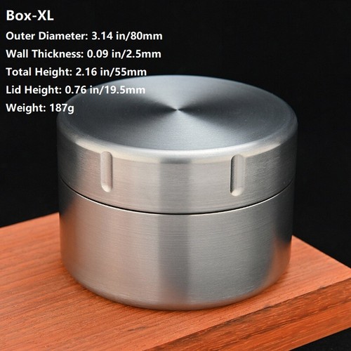 Pure Titanium Waterproof Pill Holder Organizer Container Jewelry Tea Storage Box - Picture 14 of 27