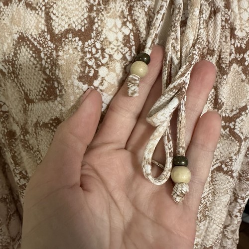 Kivari Billie Snake Print Off Shoulder Dress Animal Boho Long Sleeve Size S - Picture 7 of 10