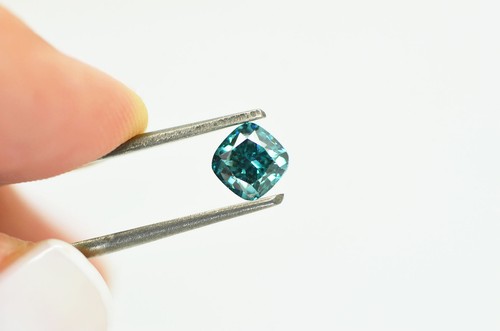 Kissen Diamant ausgefallen blau Farbe verbessert natürlich zertifiziert lose VS1 1,02 Karat - Bild 6 von 9