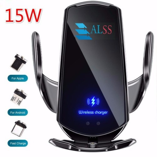 Wireless Car Fast Charger 15W Magnetic Auto-Clamping CAR PHONE Holder - 第 24/57 張圖片