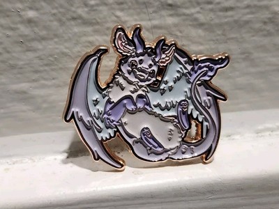 Naomi Lord Art Pastel Dragons BLUE PURPLE Mystery Blind Box Enamel Pin USED Open