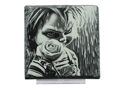 Laser Engraved Slate Coaster - CH8