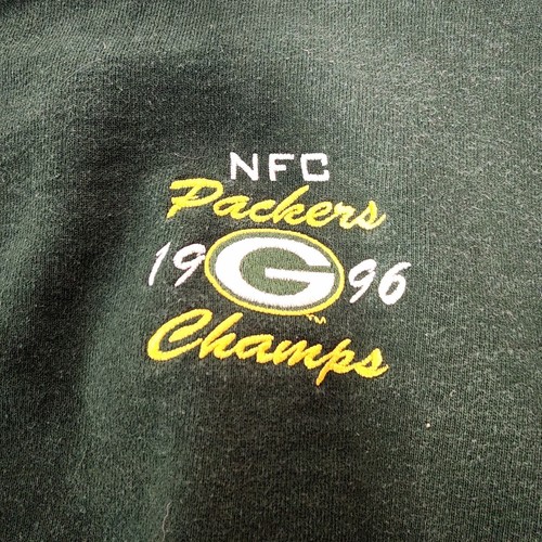Fruit of the Loom Green Bay Packers Sweatshirt Pullover Sz XL Embroidered 90s - Picture 3 of 8