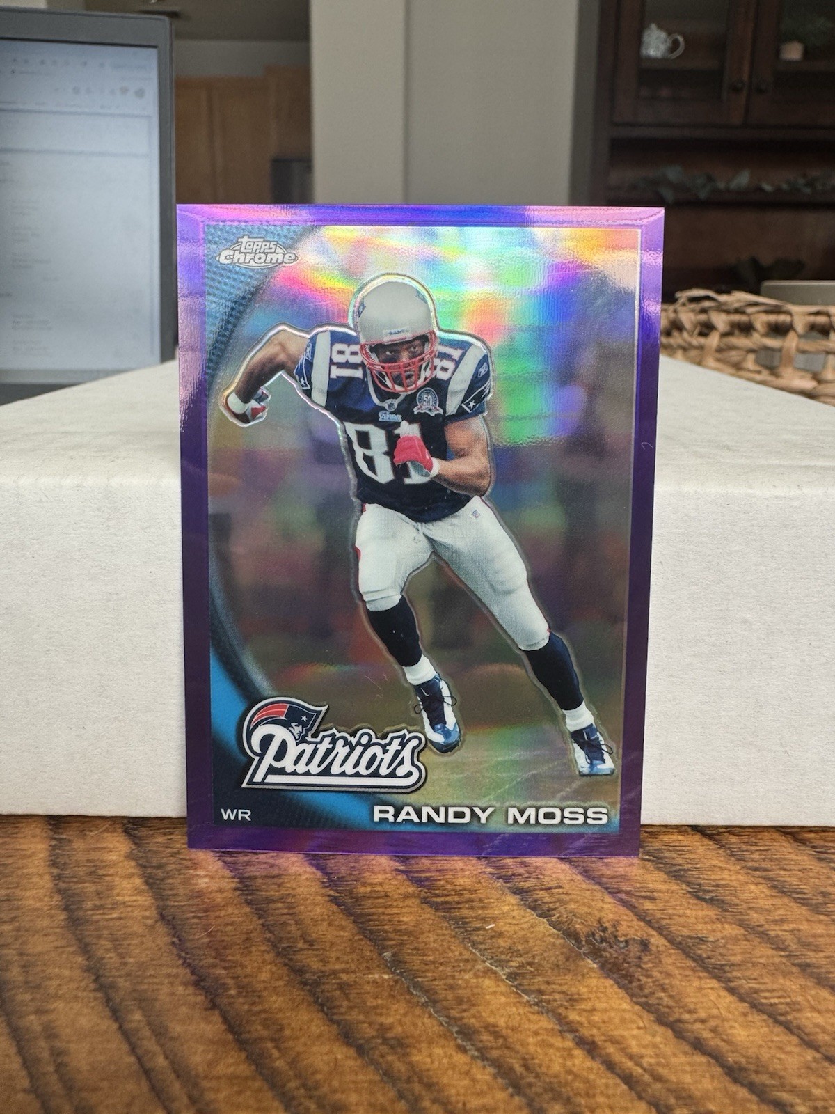 Randy Moss 2010 Topps Chrome Purple Refractor #d /555 Patriots #C143 HOF
