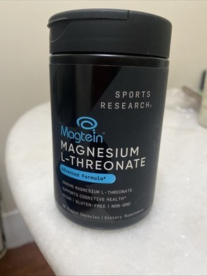 Sports Research Magtein Magnesium L-Threonate 2000mg 87 Capsules EXP 02/2028