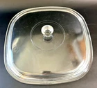 Vintage PYREX P-10-C-1 Glass Lid for 10" CorningWare Square Browning Skillet