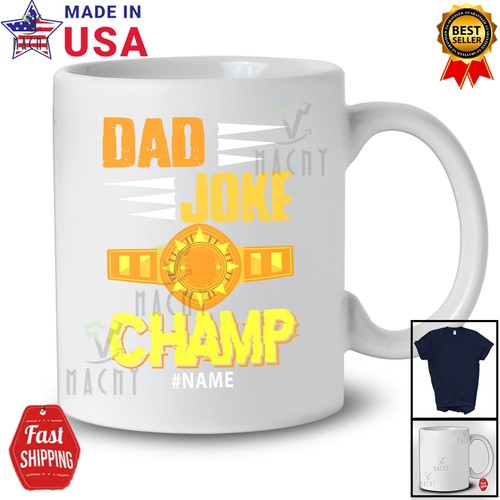 Dad Joke Champ; Amazing Father's Day Daddy Vintage; Custom Name Men Family Shirt - 第 3/7 張圖片