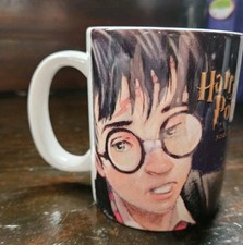 Harry Potter Sorcerer's Stone 2000 White Coffee Mug Cup Vintage Book Art HAGRID