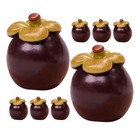 8pcs lebensee Mini -Mangosteens schmücken Faux Mini Fruits Requisiten