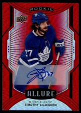 2020-21 Upper Deck Allure red Rainbow Auto Timothy Liljegren Rookie Auto Toronto