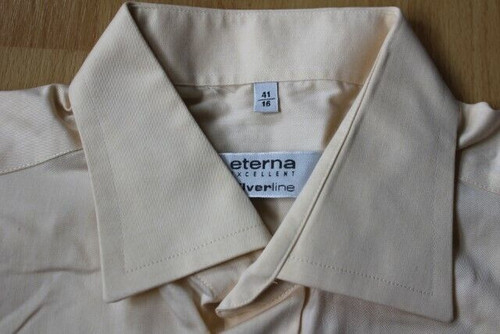 U1281 eterna EXCELLENT Silverline Chemise 41 Blanc Crème Unicolore Très Bien - Photo 1/1