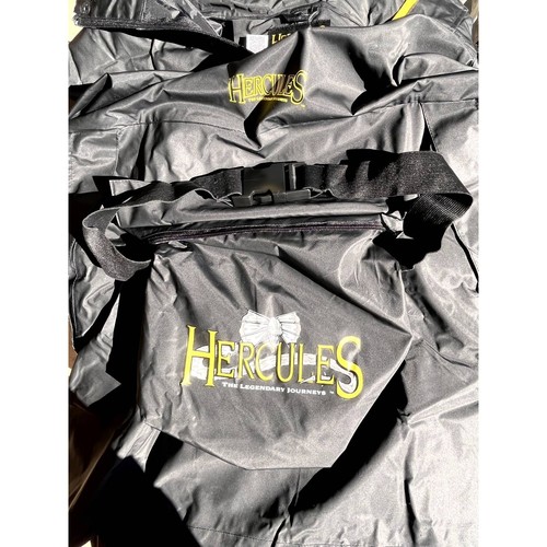 Abrigo chaqueta de lluvia con capucha empacable Hercules Legendary Journeys años 90 para hombre XXXL - Imagen 7 de 11