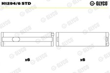 GLYCO Kurbelwellenlager H1294/6 STD für VW