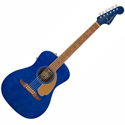 fender fsr malibu player ミニアコースティックギター Fender FSR Malibu Player Sapphire Blue Acoustic Electric