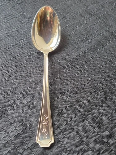Antique Gorham Sterling Silver Teaspoon Pat 1907 Monogram EMS Vintage Spoon
