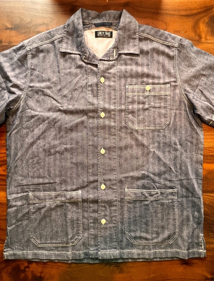 Line of Trade Machinist Shirt – Men’s Large – Chambray Chore Style – NWOT Blue - Image 2 of 4