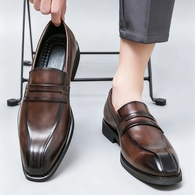 Men's Formal Leather Shoes Oxford Breathable Non-Slip Business Daily Dress Shoes
