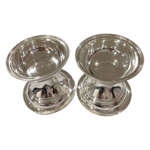 925 Sterling Silver Hallmarked 80ml Capacity Round Diya Set / Kuthu Vilakku Pair - Picture 2 of 7