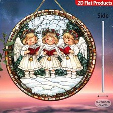 8" Bohemian Angel with Books Suncatcher