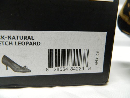 Donald J Pliner Kitten Heel Black Leopard Fabric Patent Leather Suede 7M Shoes - Picture 4 of 15