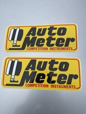 Lot Of 2 Auto Meter Gauges Racing Decals Stickers Nhra Nascar Tachometer 9 X 4