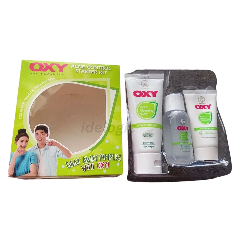 OXY Travel Skincare Set Cleanser Toner Moisturizer Mini 3 Step Face Care Kit - Image 2 of 4
