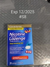 Goodsense Coated Ice Mint Nicotine Polacrilex Lozenges 4 mg Stop Smoking Aid