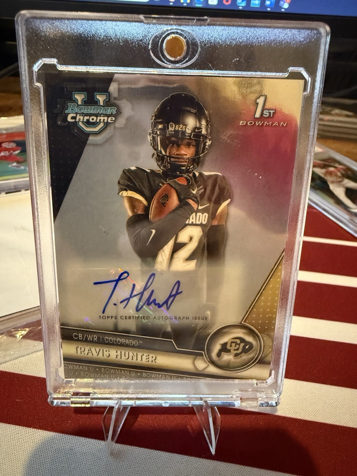 Travis Hunter 2023 Bowman University Bowman Chrome 1st  Auto Colorado / Jags
