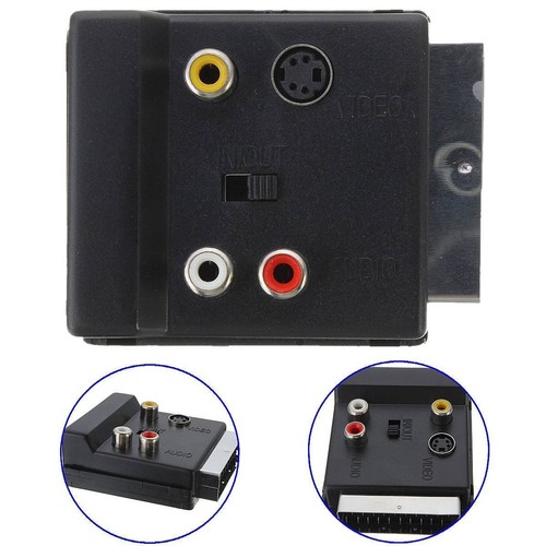 RGB Scart Male to 3x RCA Female + S-Video AV TV Audio Cable Converter Adapter - Picture 6 of 7