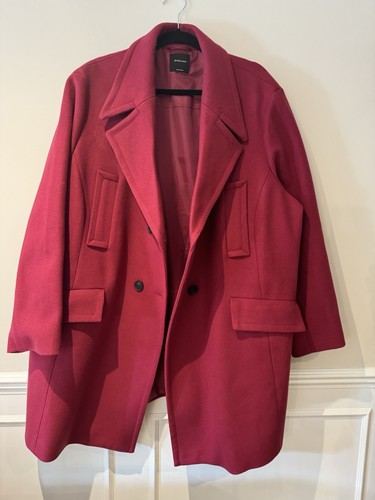 JD Williams Ladies Red Duffle Coat Jacket Size 24