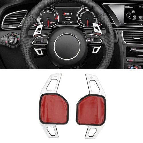 Steering Wheel Shift Paddles 1 Pair Black Silver Aluminium Alloy - Picture 16 of 23