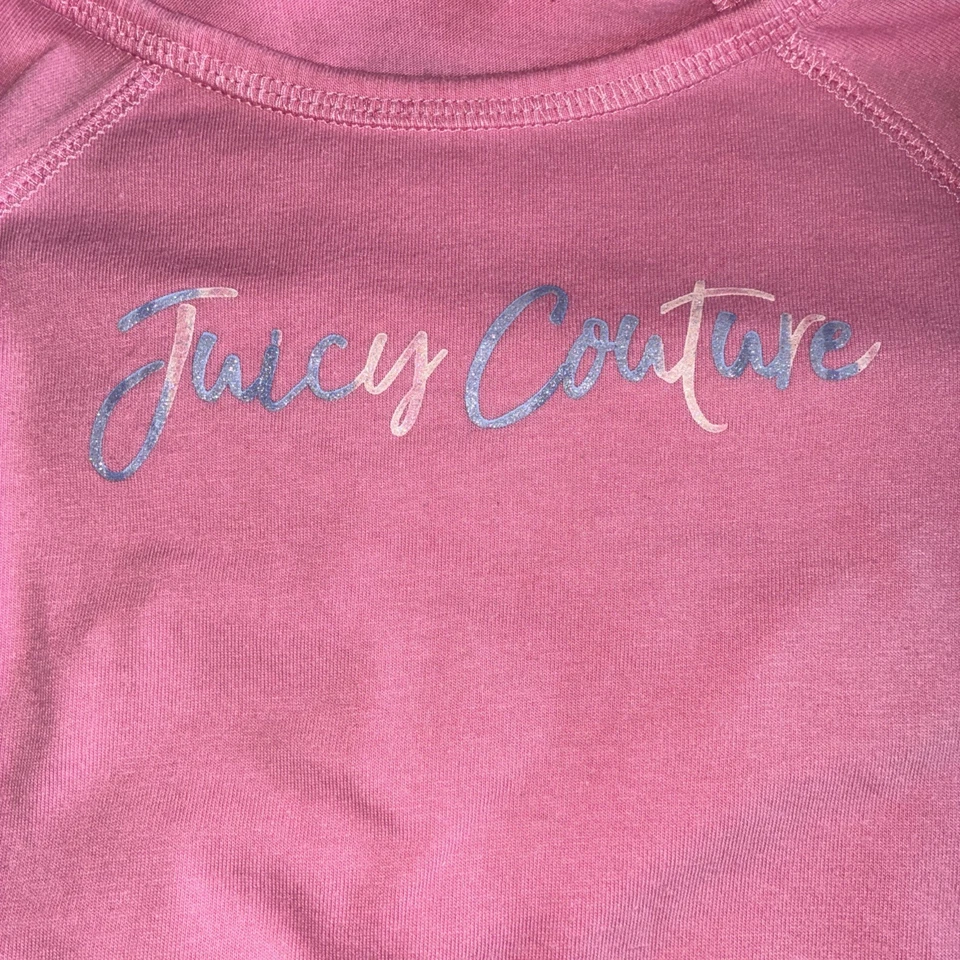 Top Juicy Couture para niños pequeños rosa peplum talla 6 manga larga Foto 4 de 4