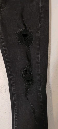 Aeropostale Womens High Rise Jegging Size 0 Short Jeans Distressed Black Stretch - Picture 3 of 10