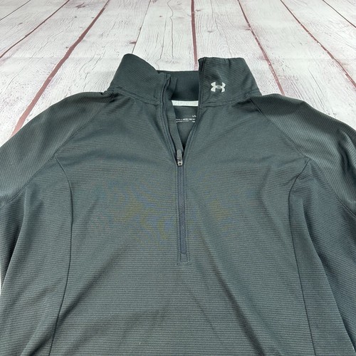 Under Armour Donna Run Threadborne HeatGear Manica Lunga 1/4 Zip Nero Large - Foto 2 di 8