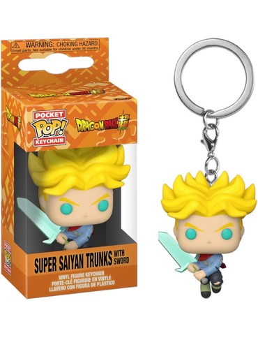 Funko Pocket POP! Keychain Dragon Ball Super - Super Saiyan Trunks With Sword - Picture 2 of 3