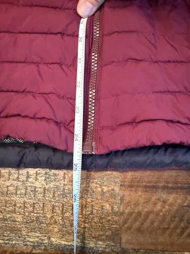 Columbia Women’s Sz Sm Maroon Quilted Omni Heat Jacket Full Zip Hooded - Picture 7 of 14