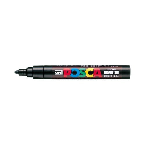 Mitsubishi Pencil Posca PC5M.24 Water-Based Pen, Medium Point, Round Core, Black - Picture 1 of 1