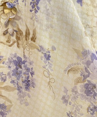 2025 Zimmermann silk linen printed fishbone strapless halter dress IN Stock - Bild 7 von 17