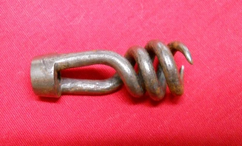 Vintage Original .69 cal. Civil War US musket Bullet worm wiper C.S.A.